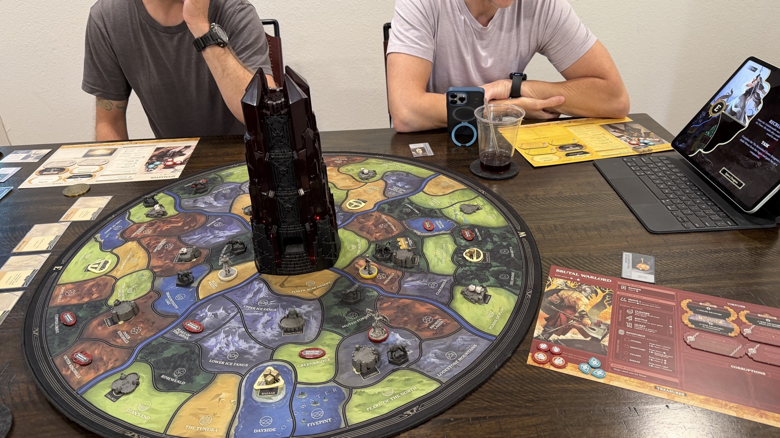 Return to Dark Tower — the board, mid-siege